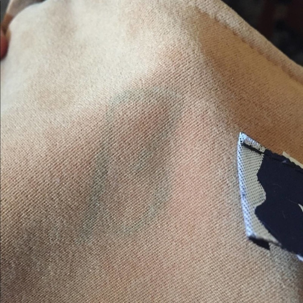 Vintage 90s Marigold Mustard Faux Suede Top & Pencil Skirt Set M - Picture 14 of 15